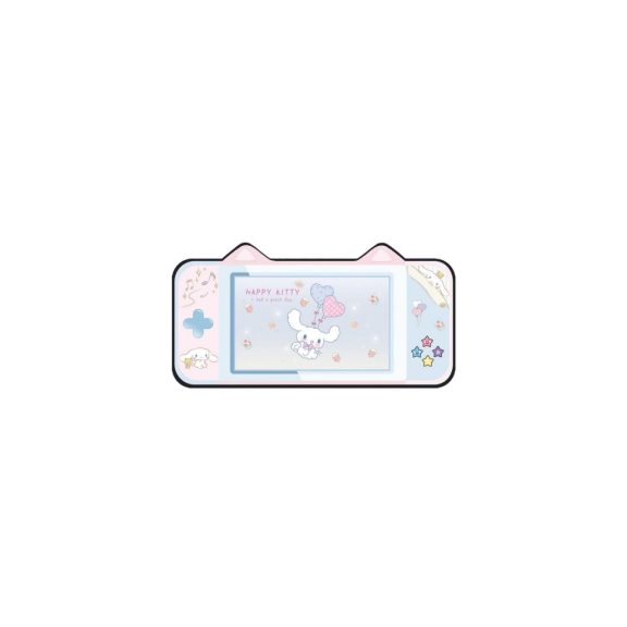 Macskafüles egérpad 800x400x3mm, Happy Kitti White