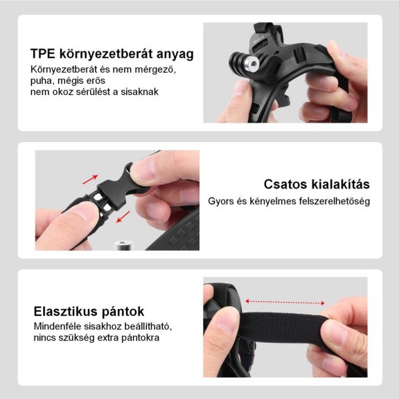 Puluz PU579B akciókamera tartó bukósisakra – kék