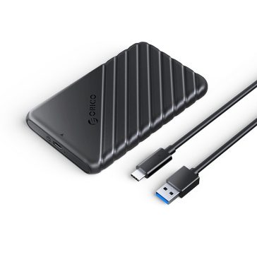   Orico 25PW1-C3 külső ház, 2.5", USB Type-C, SATA3, fekete