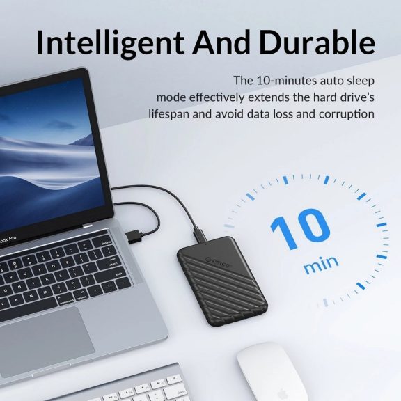 Orico 25PW1-C3 külső ház, 2.5", USB Type-C, SATA3, fekete