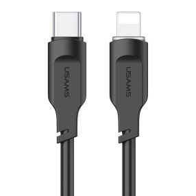   Usams US-SJ566 20W USB Type-C - 8 tűs kábel 1.2m LED, fekete