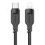Usams US-SJ566 20W USB Type-C - 8 tűs kábel 1.2m LED, fekete