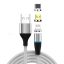 WPOWER 18W 3 az 1-ben mágneses USB kábel 2.0m, ezüst