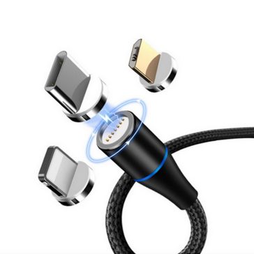 WPOWER 18W 3 az 1-ben mágneses USB kábel 2.0m, ezüst