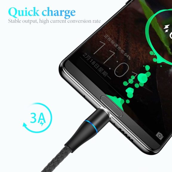 WPOWER 18W 3 az 1-ben mágneses USB kábel 2.0m, ezüst