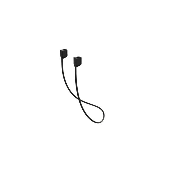 Elvesztésgátló szilikon nyakpánt AirPods fülhallgatókhoz, mágneses, fekete