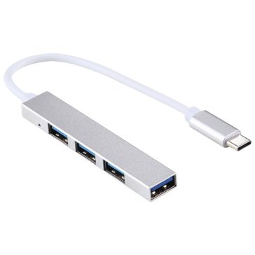 T81 Type-C - 4xUSB3.0 USB HUB, ezüst