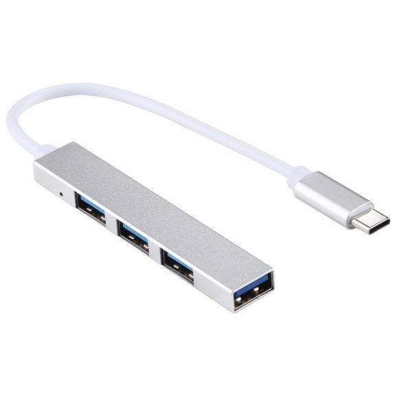 T81 Type-C - 4xUSB3.0 USB HUB, ezüst