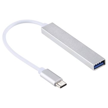 T81 Type-C - 4xUSB3.0 USB HUB, ezüst