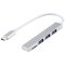 T88 Type-C - 3xUSB3.0 USB HUB + kártyaolvasó, ezüst