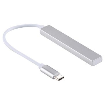 T88 Type-C - 3xUSB3.0 USB HUB + kártyaolvasó, ezüst