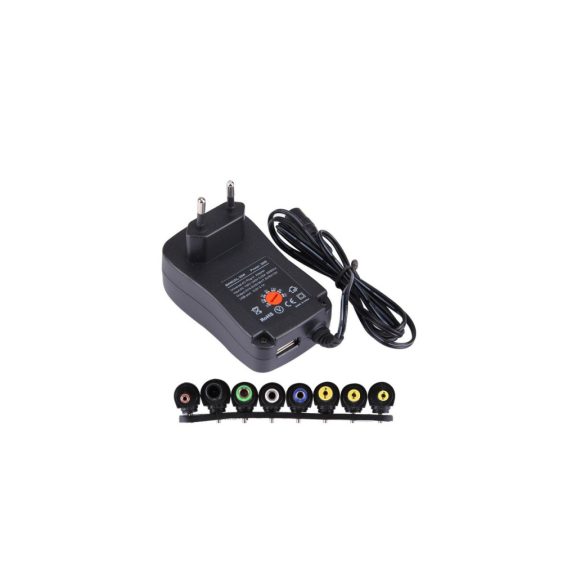Univerzális hálózati adapter 3-12V 2.5A, USB kimenettel