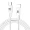 Haweel USB-A -  Type-C adat- és töltőkábel 25W, fehér, 1.0m