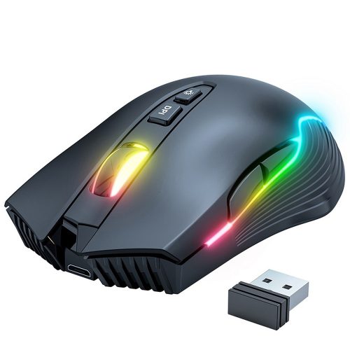 Onikuma CW905S RGB vezeték nélküli Gamer egér, fekete