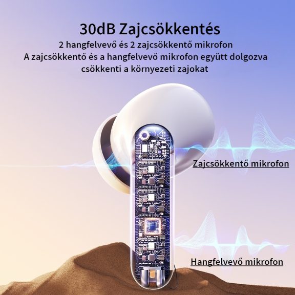 Joyroom JR-BC1 Bluetooth 5.3 ANC headset, fekete