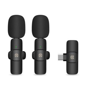   Puluz PU3151B dupla mikrofon, USB Type-C vevőegységgel, csíptetős