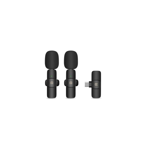 Puluz PU3151B dupla mikrofon, USB Type-C vevőegységgel, csíptetős