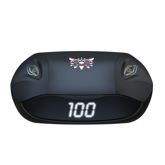 Onikuma T33 TWS Bluetooth 5.3 gamer fülhallgató fekete színben, LED kijelzővel és töltőtokkal