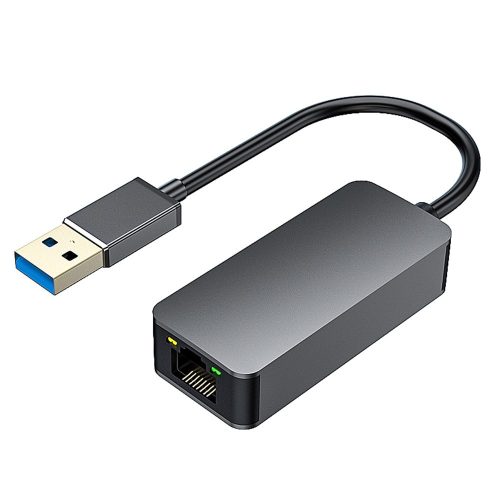 WPOWER USB3.0 - RJ45 Ethernet LAN adapter, 2500Mbps, szürke