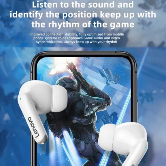 Lenovo XT88 Bluetooth 5.3 fülhallgató fehér színben, töltőtokkal