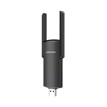   COMFAST CF-924AC V2 USB WiFi adapter, 1300Mbps, Dual Band, USB 3.0, fekete