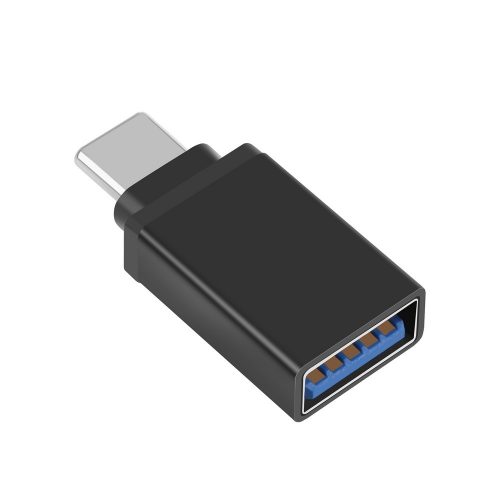 Haweel USB-A / USB-C OTG adapter, fekete