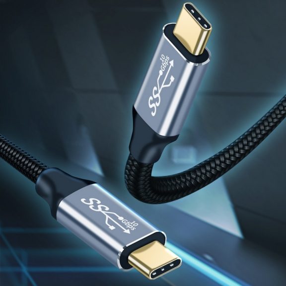 USB Type-C kábel 1.5 m – 100W PD, USB 3.1 Gen 2, 10 Gbps, fekete