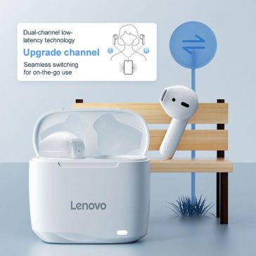 Lenovo TC3302 fülhallgató kék színben, Bluetooth 5.3, töltőtokkal