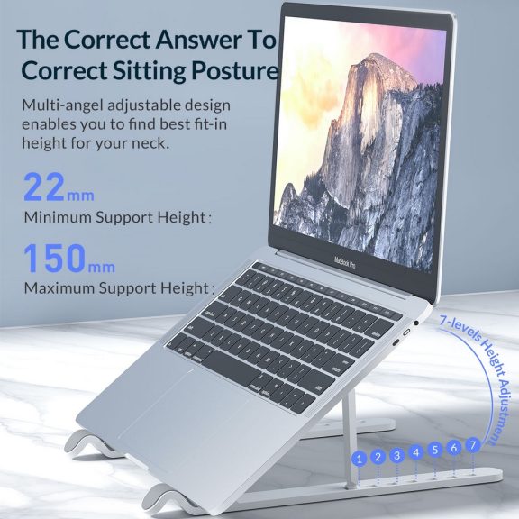 Orico PFB-A23 laptop állvány, összecsukható, 7 fokozat, ABS, fekete