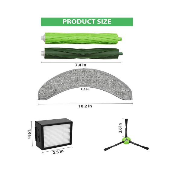 WPOWER iRobot Combo j7+ pótalkatrész szett – mop, kefe, szűrő