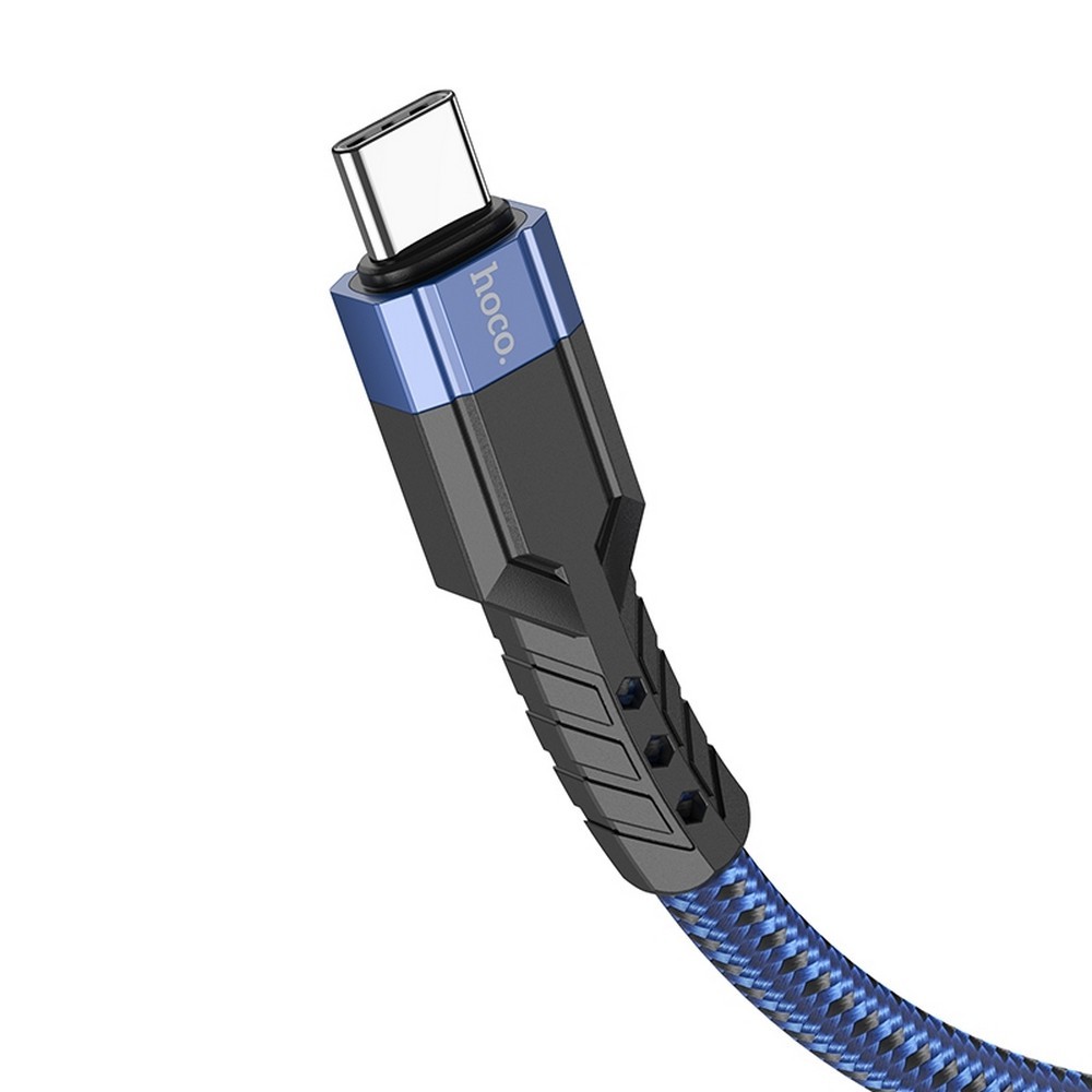 Hoco U110 USB Type-C adat- és töltőkábel 60W, kék, 1.2m