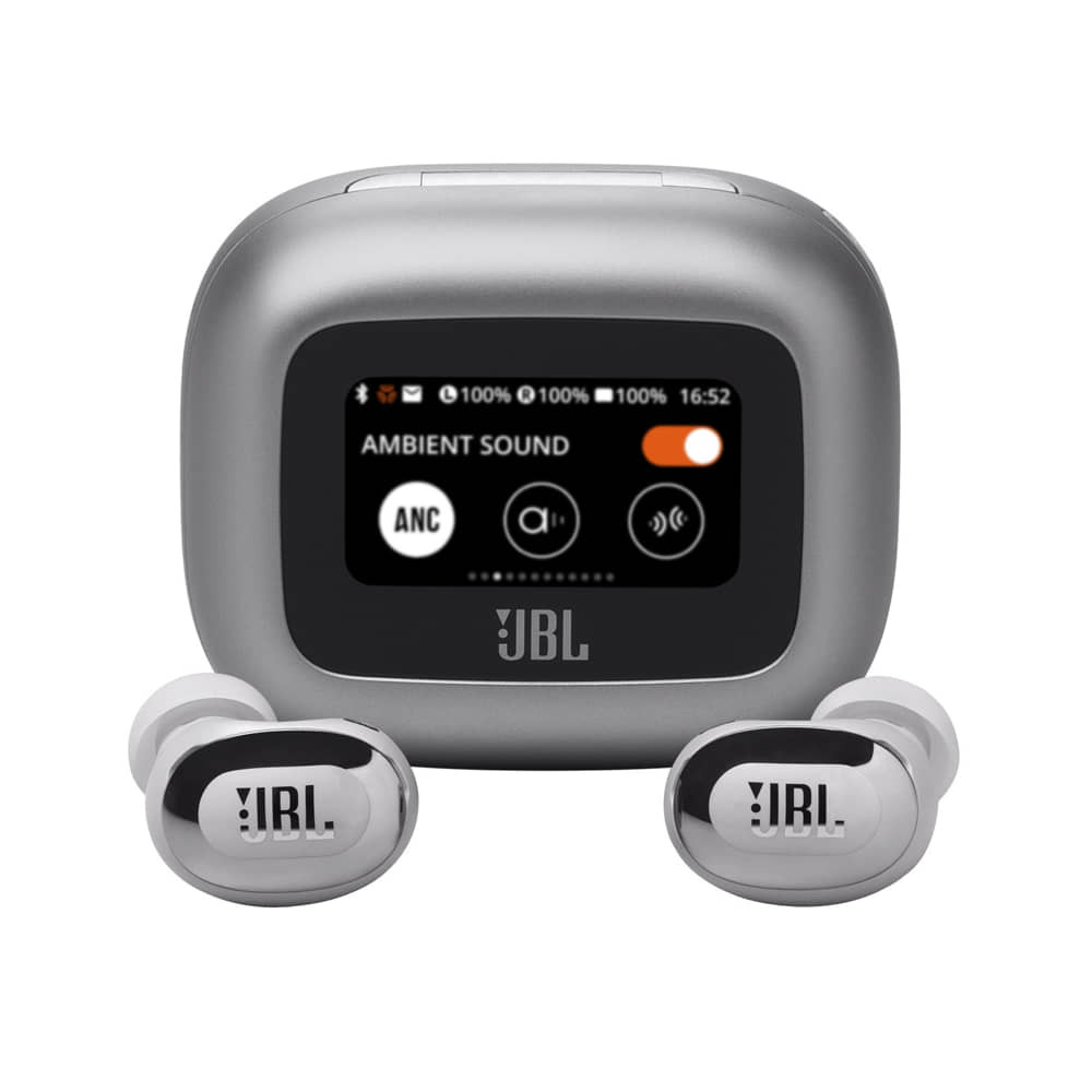 JBL Live Buds 3 vezeték nélküli fülhallgató, adaptív zajszűrés, térhangzás, 40 óra üzemidő, ezüst