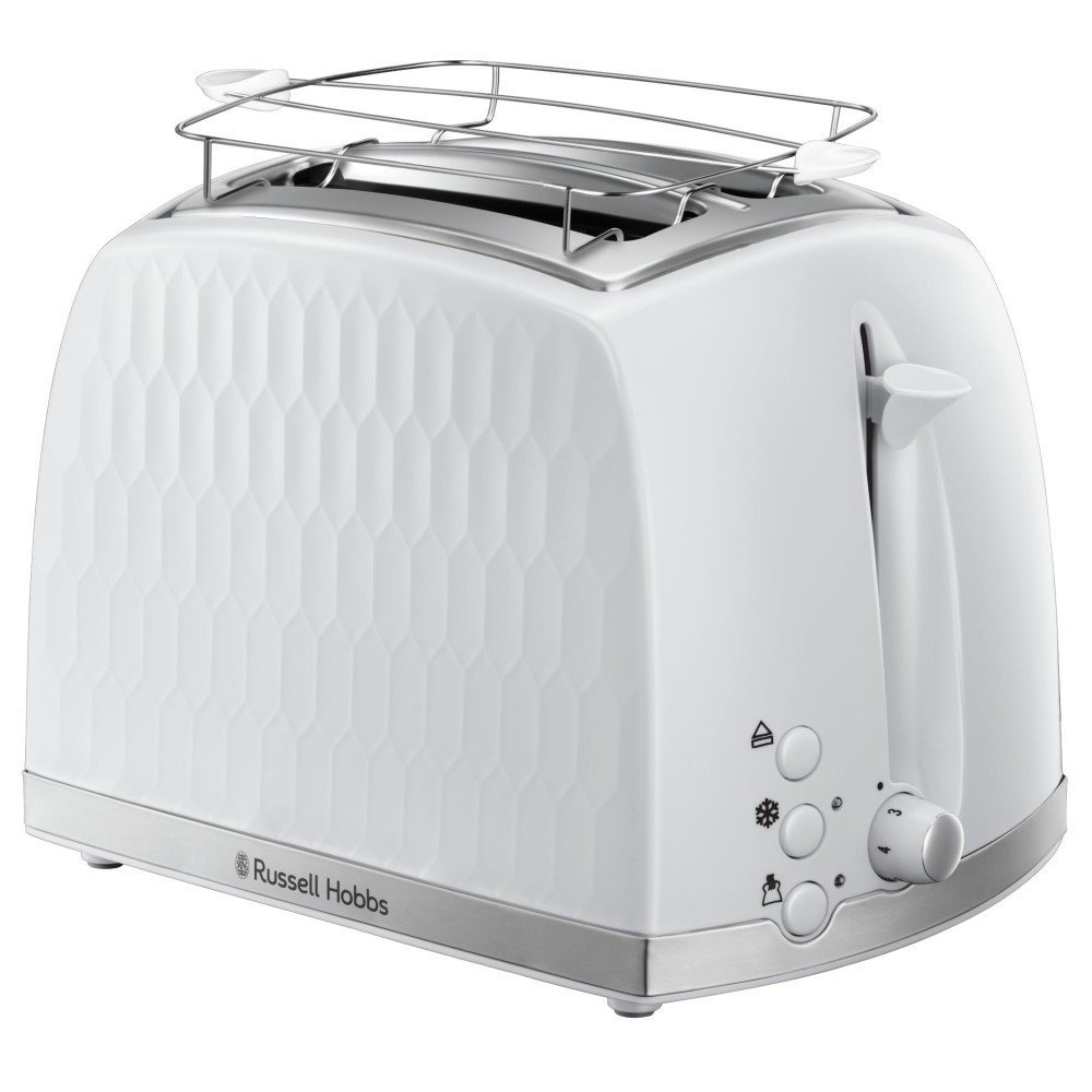 Russell Hobbs Honeycomb kenyérpirító, 2 szeletes, 1500 W, fehér - 26060-56