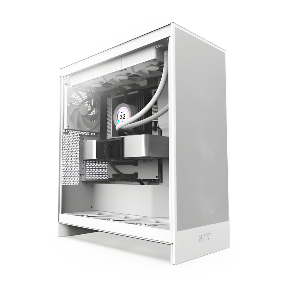 NZXT H7 Flow ATX miditorony számítógépház, fehér - CM-H72FW-01