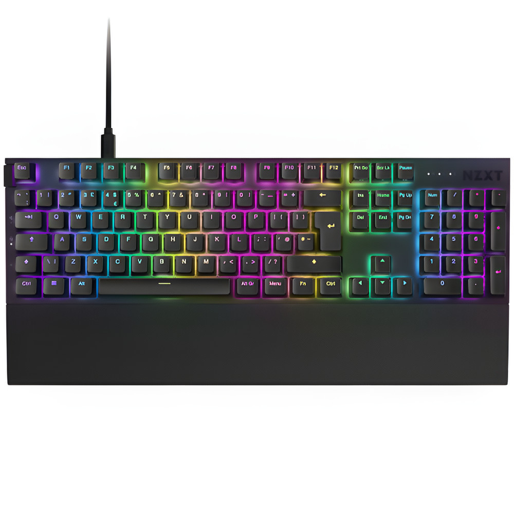 NZXT Function 2 vezetékes optikai gaming billentyűzet, fekete, UK kiosztás - KB-001NB-UK