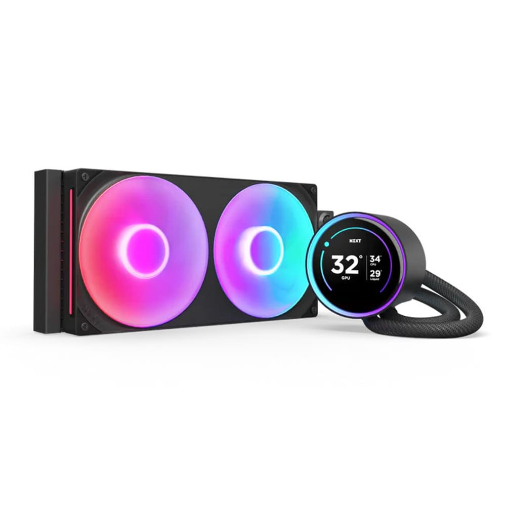 NZXT Kraken Elite 280 RGB V2 (2024) AIO vízhűtés, 280 mm, LCD kijelző, RGB, fekete - RL-KR28E-B2